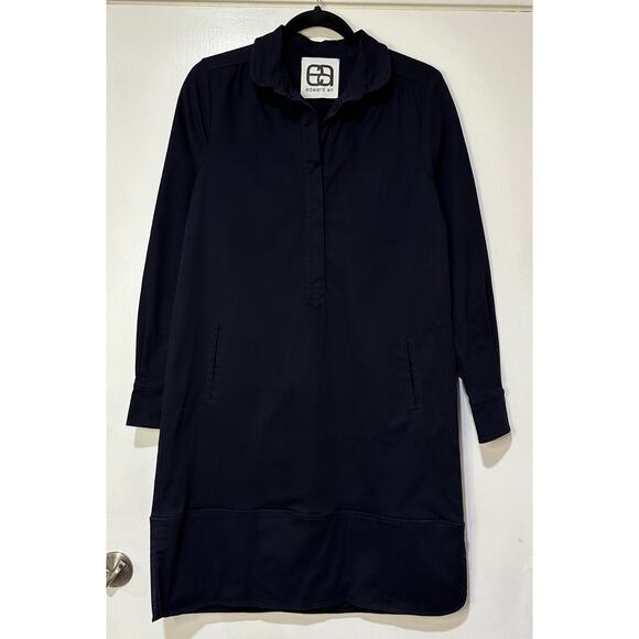 Edward An Dresses & Skirts - Edward An Navy Cotton Twill Long Sleeve Shirt Dress Size Small EUC Collar